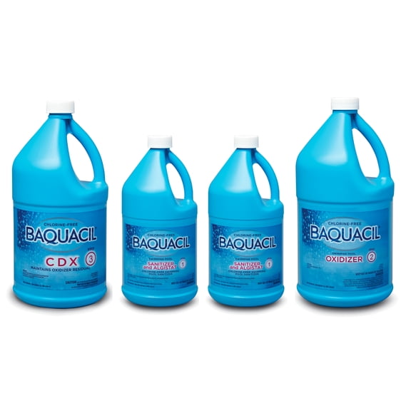 Baquacil System Steps 1, 2, & 3 Bundle Kit!! (1 Gallon of Sanitizer & Oxidizer, 1/2 Gallon CDX)