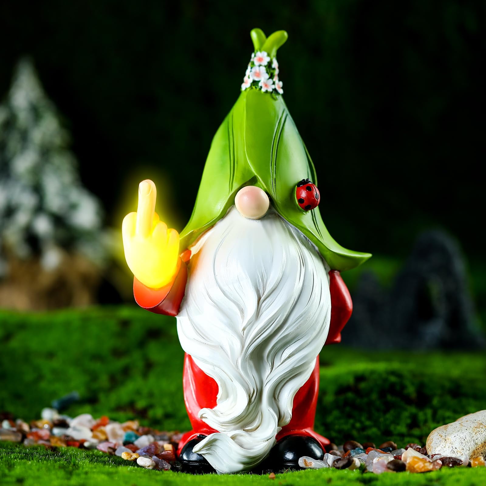 Gnome Flipping The Bird