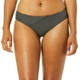 thumbnail image 1 of Bar 3 Women's Swimwear Brand Standard Spliced Hipster Pant Bikini Top, Black, L, 1 of 3