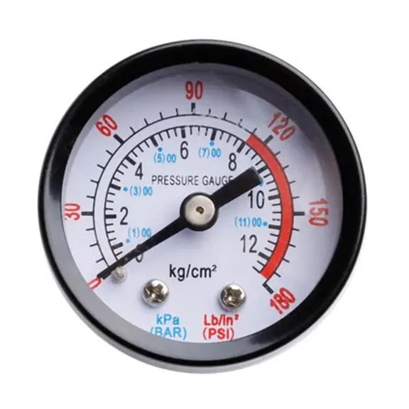 Bar Air Pressure Gauge Thread 1/8 BSP Thread 0-180 PSI 0-12 Manometer Double Scale For Air Compressor Pneumatic Hydraulic Fluid ,Corrosion Resistance