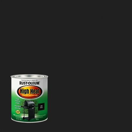 product image of Bar-B-Que Black, Rust-Oleum High Heat Protective Enamel Paint- 7778502, Quart