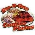 thumbnail image 1 of Bar-B-Que Combo Plates 12" Decal Concession Stand Food Truck Sticker, 1 of 2