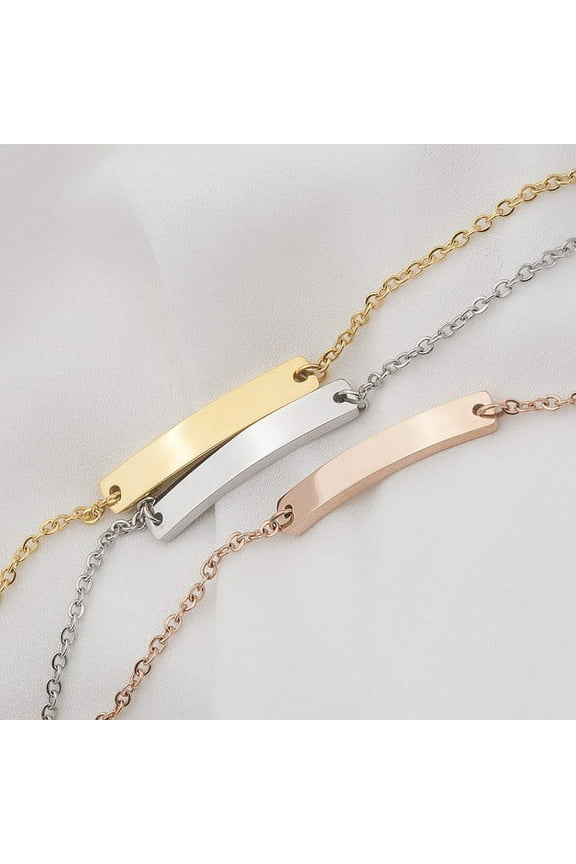 Bar Bracelet Personalized - Skinny Bracelet - Custom Coordinate Bracelet - Engraved Bracelet - Anniversary Bracelet Gift for Girlfriend