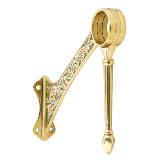Bar Bracket Polished Solid Brass Swing Leg Fit 1.5" Tube | Renovator's Supply