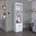 thumbnail image 1 of Bar Cabinet 71-Inch Modern with 12-Bottle Cubbies, Stemware Rack, Pull-Out Tray | Engineered Wood | Shelves Included, 1 of 8
