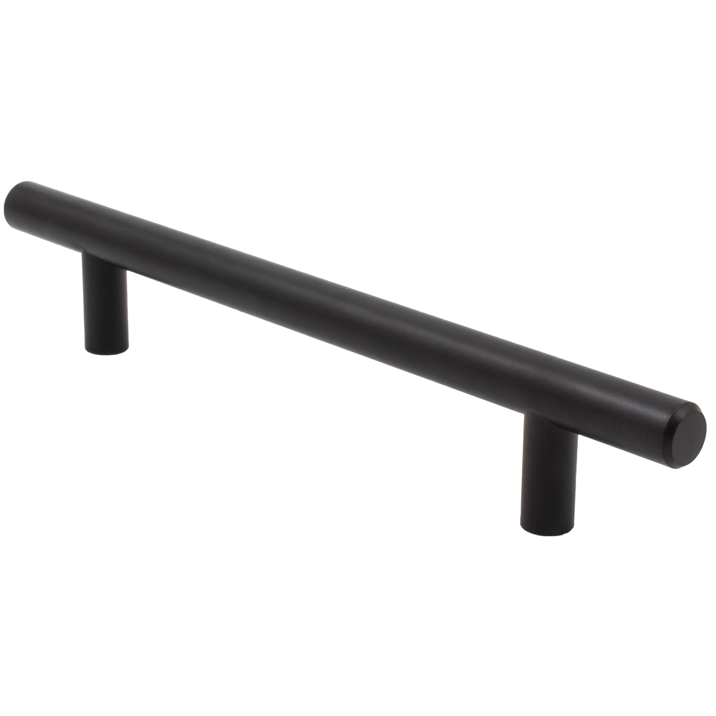 Matte Black Steel Bar Cabinet Pull with Mounting Hardware