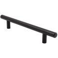 thumbnail image 1 of Bar Cabinet Pull, 128 Millimeters, 188mm Overall Length, Matte Black by Stone Harbor Hardware, 1 of 1