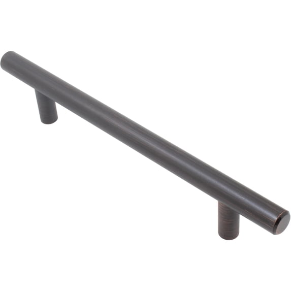 Bar Cabinet Pull, 128 Millimeters, 188mm Overall Length, Vintage Bronze by Stone Harbor Hardware