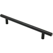 Bar Cabinet Pull, 160 Millimeters, 220mm Overall Length, Matte Black by Stone Harbor Hardware