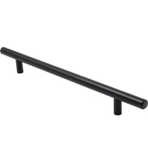 Bar Cabinet Pull, 192 Millimeters, 272mm Overall Length, Matte Black by Stone Harbor Hardware