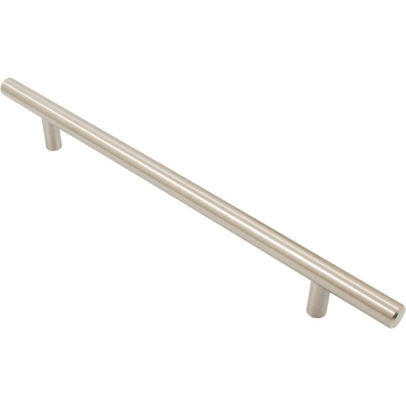 Bar Cabinet Pull, 192 Millimeters, 272mm Overall Length, Satin Nickel by Stone Harbor Hardware