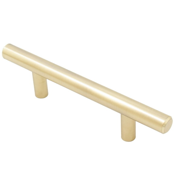 Bar Cabinet Pull, 3 Inches (76 Millimeters), 136mm Overall Length, Satin Brass by Stone Harbor Hardware