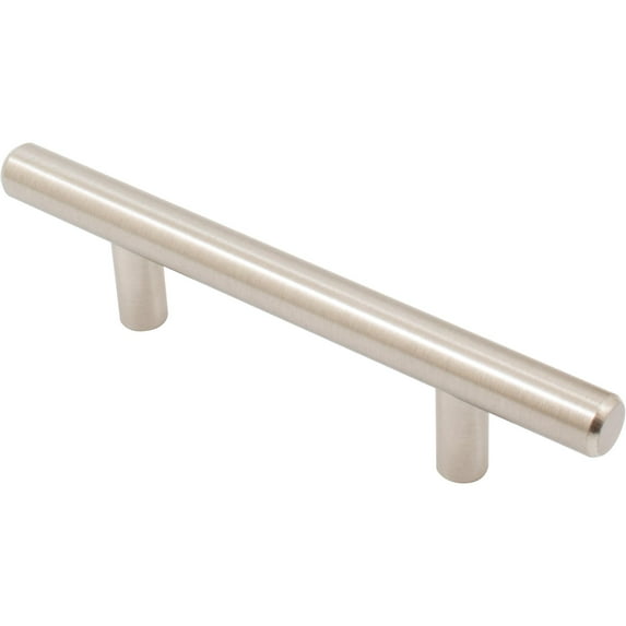 Bar Cabinet Pull, 3 Inches (76 Millimeters), 136mm Overall Length, Satin Nickel by Stone Harbor Hardware