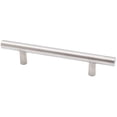 thumbnail image 1 of Bar Cabinet Pull, 96 Millimeters, 156mm Overall Length, Satin Stainless Steel by Stone Harbor Hardware, 1 of 4