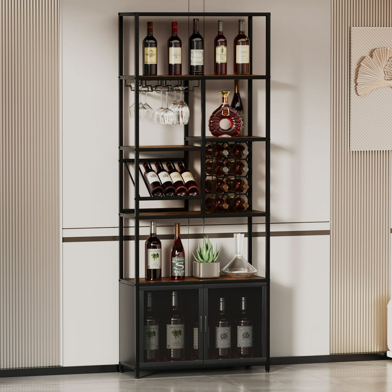 Bar Cabinet Tall Wine Cabinet, Tier Floor Standing Wine