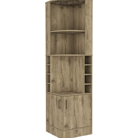 Bar Cabinet for Main Living | Organized Storage and Decorative Display | Manufactured Wood Build | Solves Lack of Functional Bar Space