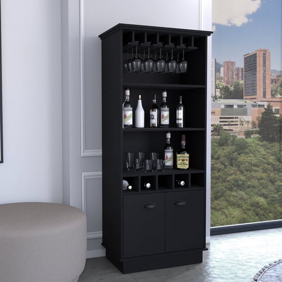 Bar Cabinet with 5 Cubbies | Offer Storage for Home Collections