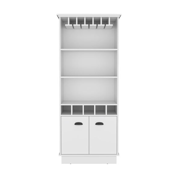 Bar Cabinet with Glassware Display / Concealed Storage in Living Room