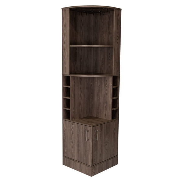Bar Cabinet with Two Doors | Display and Store Drinks at Home | Made of Durable Particle Board | Solve Long - Term Storage Needs