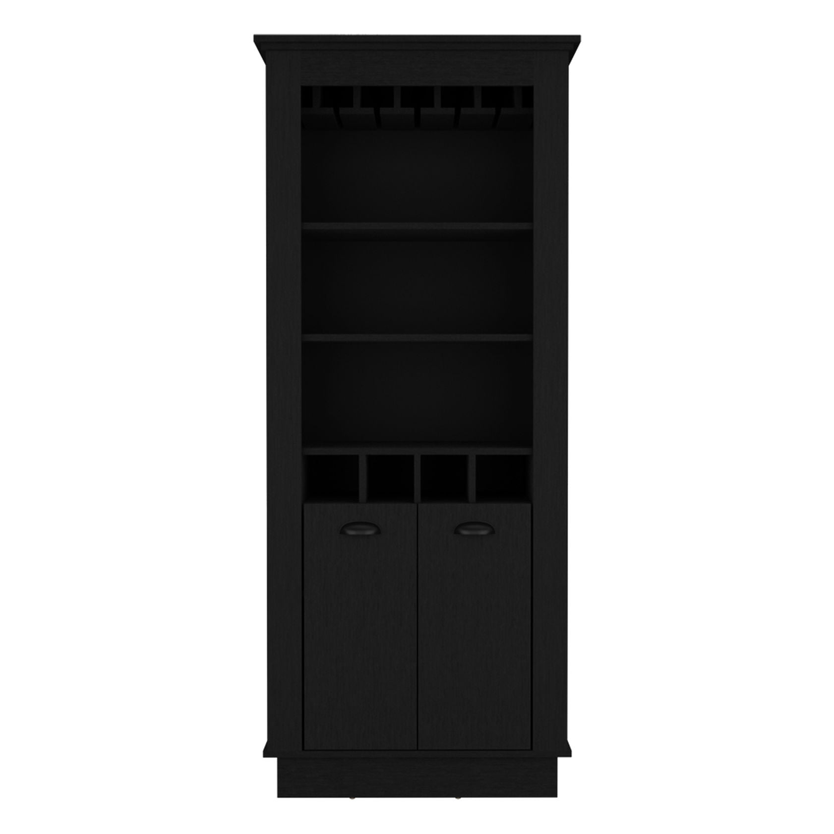 Bar Cabinet with Versatile Shelving & Wine Racks / Organize Bar Items ...