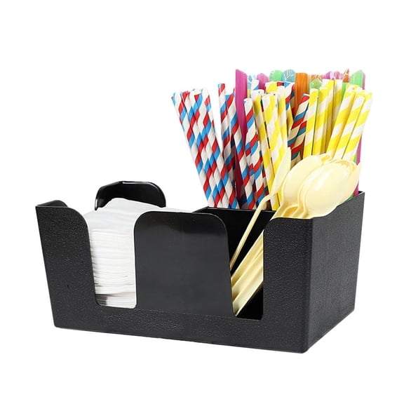 Bar Caddy for Condiment Napkin and Straw Storage Organizer Housekeeping