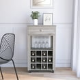 thumbnail image 1 of Bar Cart Drawer In Gray With Wine And Glassware Organization For Organized Storage Mobility, 1 of 5
