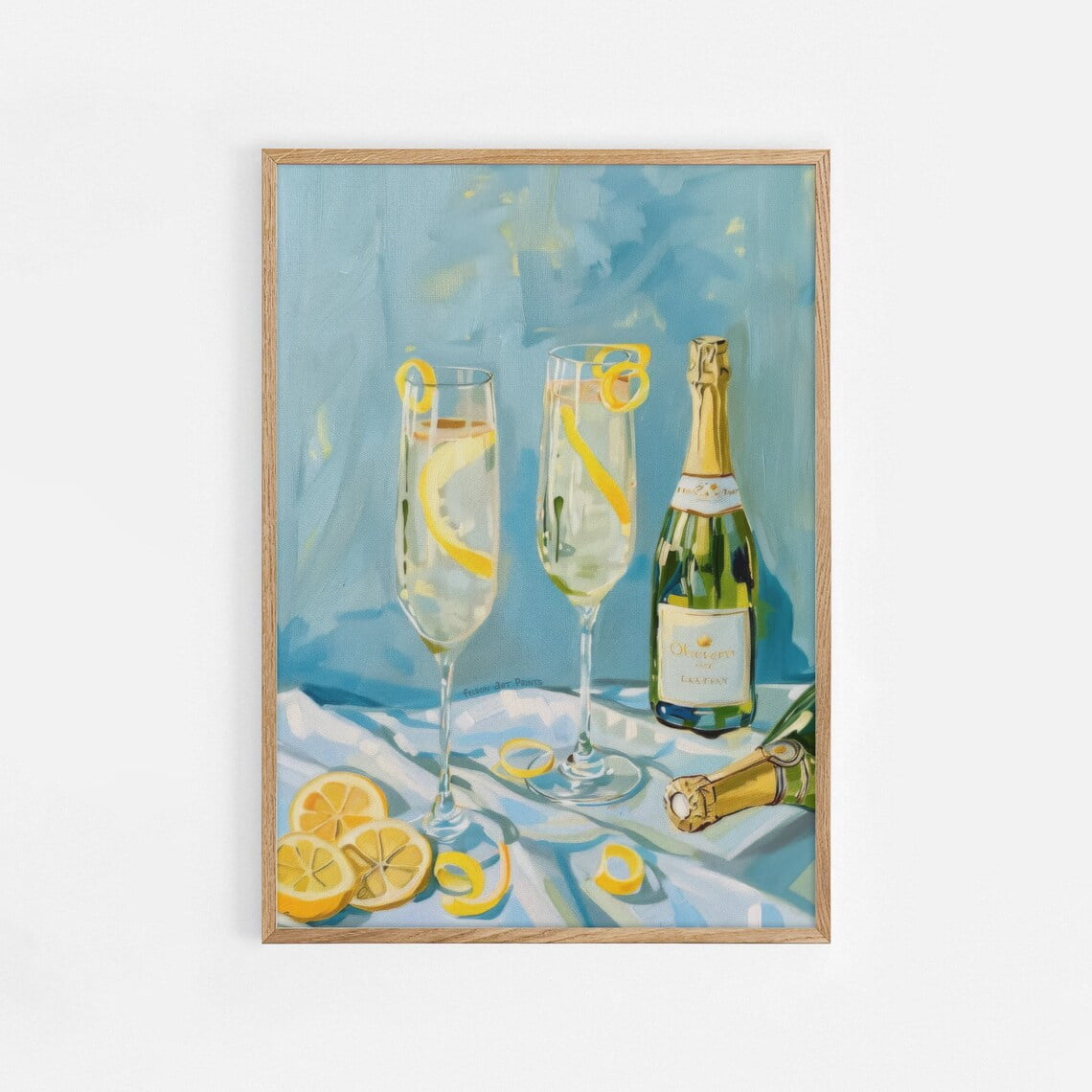 Bar Cart Painting, Cocktail Poster, Aesthetic Apartment Decor, Retro ...