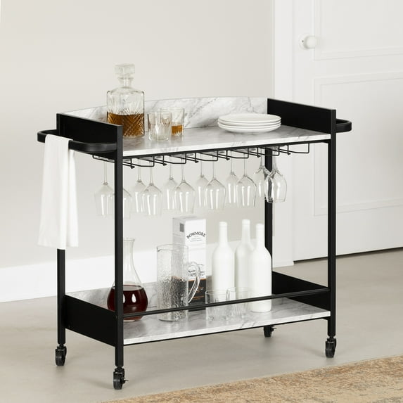 Bar Cart with Wine Glass Rack City Life South Shore