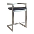 thumbnail image 1 of Bar Chair with Black Polyurethane Cushion and Stainless Steel Base, 1 of 3