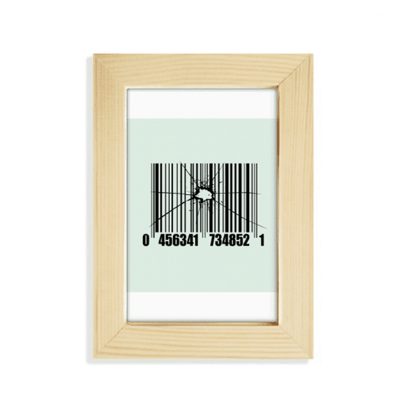 Bar Code Effect Fracture Art Deco Fashion Desktop Display Photo Frame Picture Art Painting 5x7 inch