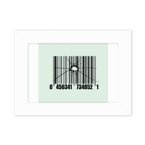Bar Code Effect Fracture Art Deco Fashion Photo Mount Frame Picture Art Painting Desktop 5x7 inch