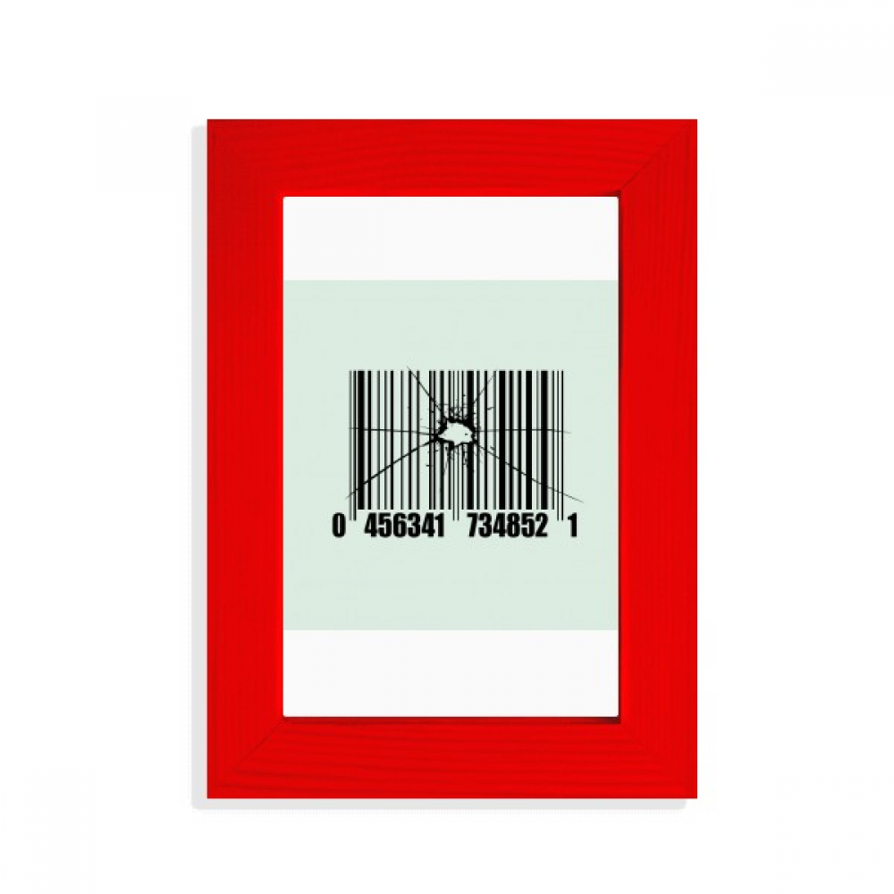 Bar Code Effect Fracture Art Deco Fashion Picture Display Art Red Photo