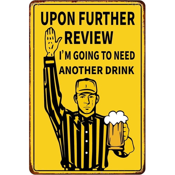 Bar Decor Vintage Football Gifts for Men -aluminium- 8x12 Inches Man Cave Decor Funny Sign for Garage Bar Basement Football Party Wall Decoration for Home