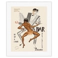 thumbnail image 1 of Bar Des Folies Africaines (African Bar) - Josephine Baker (?)- Cannes France - Vintage Cabaret Poster by Paul Colin c.1930 - Fine Art Rolled Canvas Print 16in x 20in, 1 of 4
