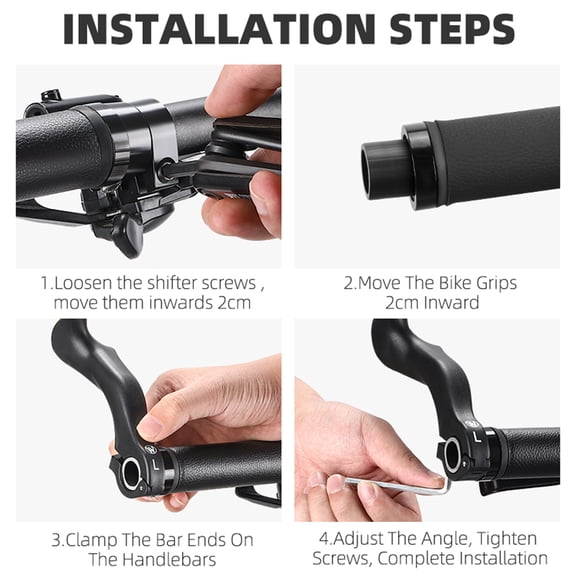 Bar Ends Ergonomic Anti-slip  Mountain Bike Handlebar Ends For 21.8-22.8mm Handlebars