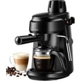 thumbnail image 1 of Bar Espresso Machine, Compact Expresso Coffee Machines for Home, 4-Cup Espresso Maker with Milk Frother for Cappuccino & Latte, Fast Heating System, Easy-to-Use, 800W, Black, 1 of 7
