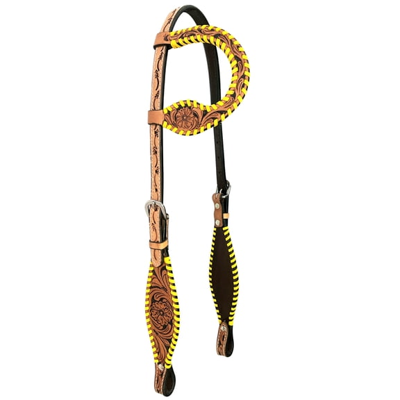 Bar H Equine American Leather Horse Saddle Tack One Ear Headstall | Browband Headstall
