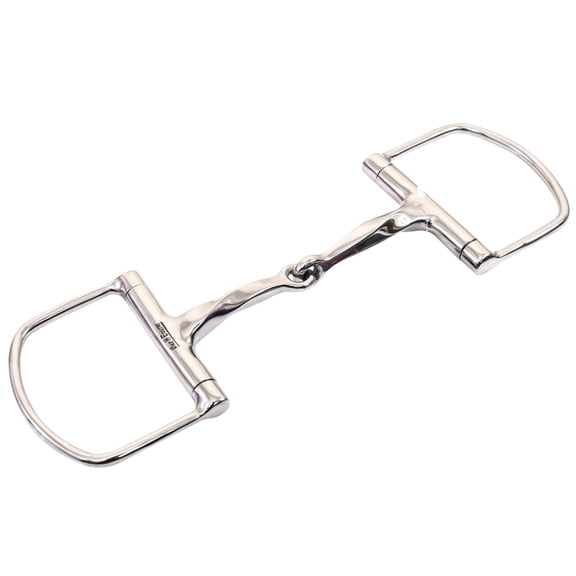 Bar H Equine Broken Mouth D Ring Racing Snaffle Bit Stainless Steel