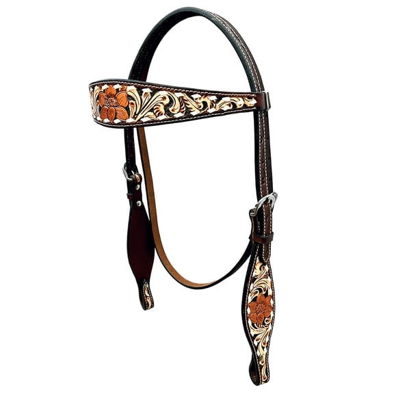 Bar H Equine Genuine Western American Leather Horse Headstall
