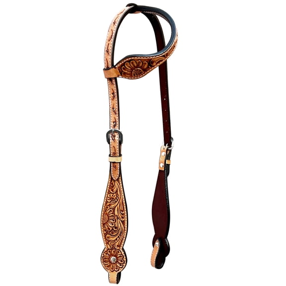 Bar H Equine Genuine Western American Leather Horse One Ear Headstall