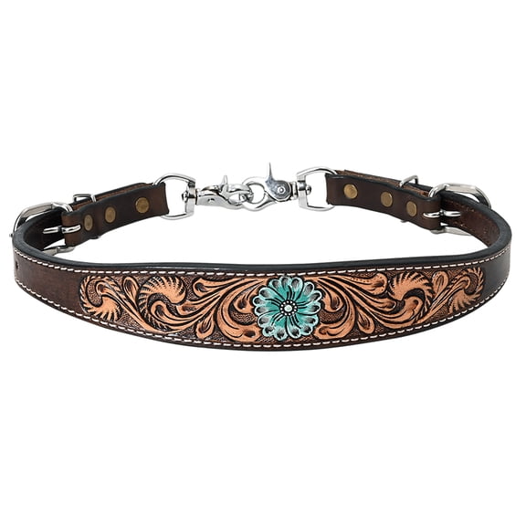 Bar H Equine Genuine Western American Leather Horse Premium Wither Strap