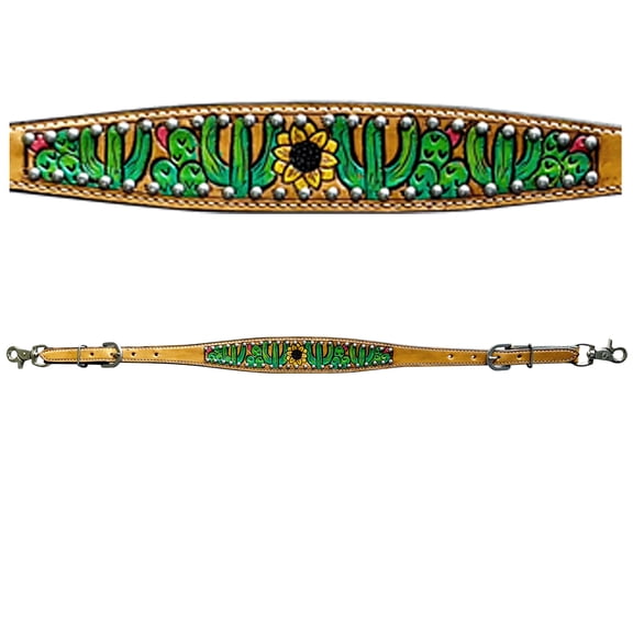 Bar H Equine Genuine Western American Leather Horse Premium Wither Strap