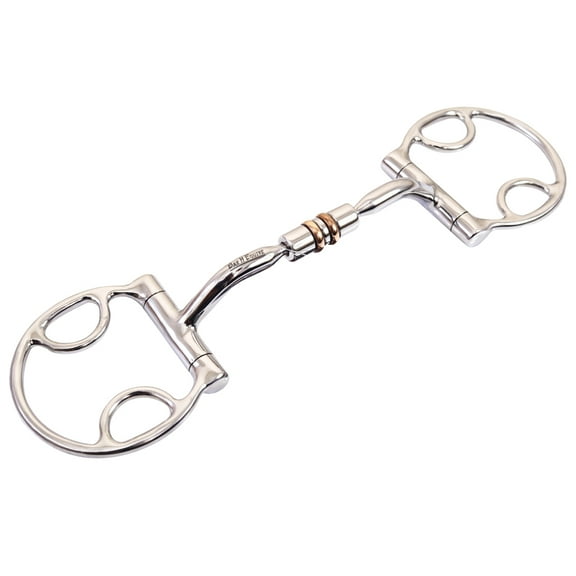 BAR H EQUINE D Ring Horse Snaffle Bit W/Roller Copper Mouth | Bits for Horses and bridles