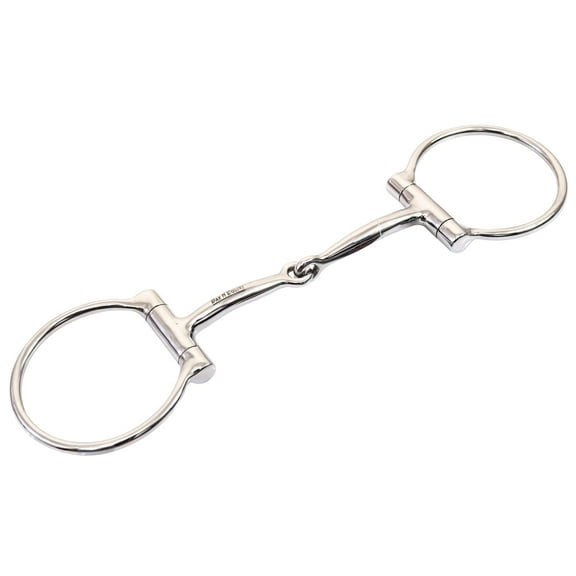 Bar H Equine Smooth Mouth Broken D Ring Bit Stainless Steel