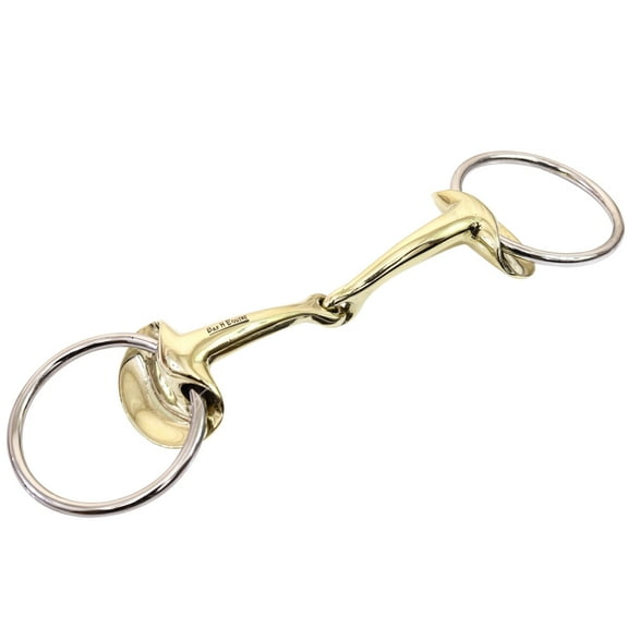 Bar H Equine Stainless Steel O Ring Broken Snaffle Brass Mouth Bit | Bits for Horses Horse and bridles
