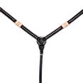 thumbnail image 1 of Bar H Equine Western Horse Rawhide Genuine American Leather Breast Collar Brown, 1 of 2