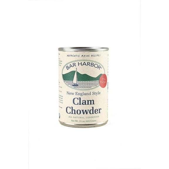 Bar Harbor All Natural Clam Chowder Sampler - 6ctx15oz Cans - 2ea of New England, Cherrystone, and Manhatten Clam Chowder6
