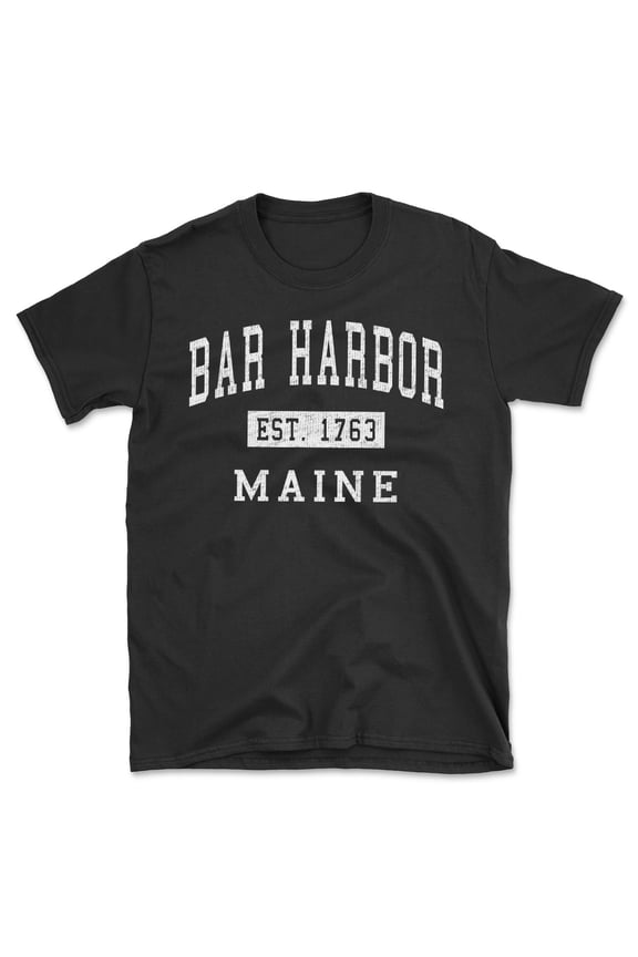 Bar Harbor Maine Classic Established Men's Cotton T-Shirt