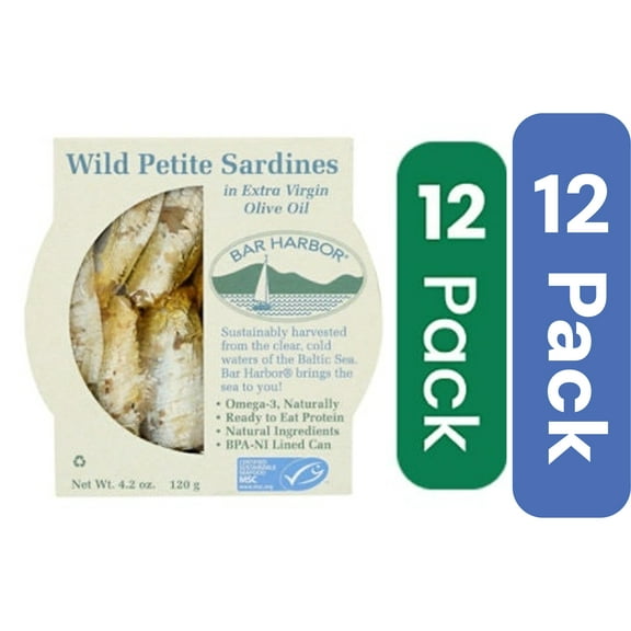 Bar Harbor Petite Wild Sardines In EVOO 4.2 oz (Pack Of 12)