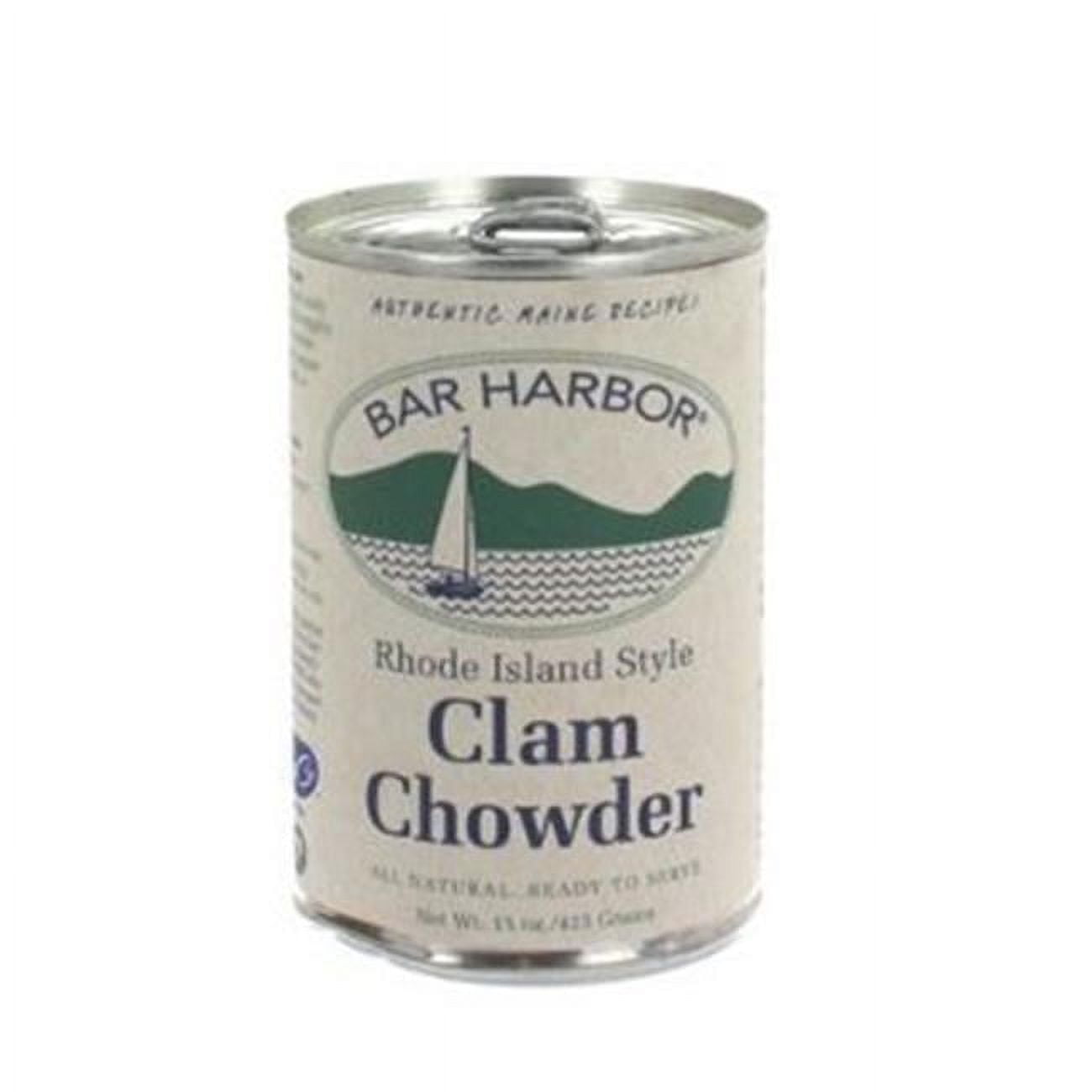 Bar Harbor Ready to Serve Rhode Island Style Clam Chowder, 15 oz Can
